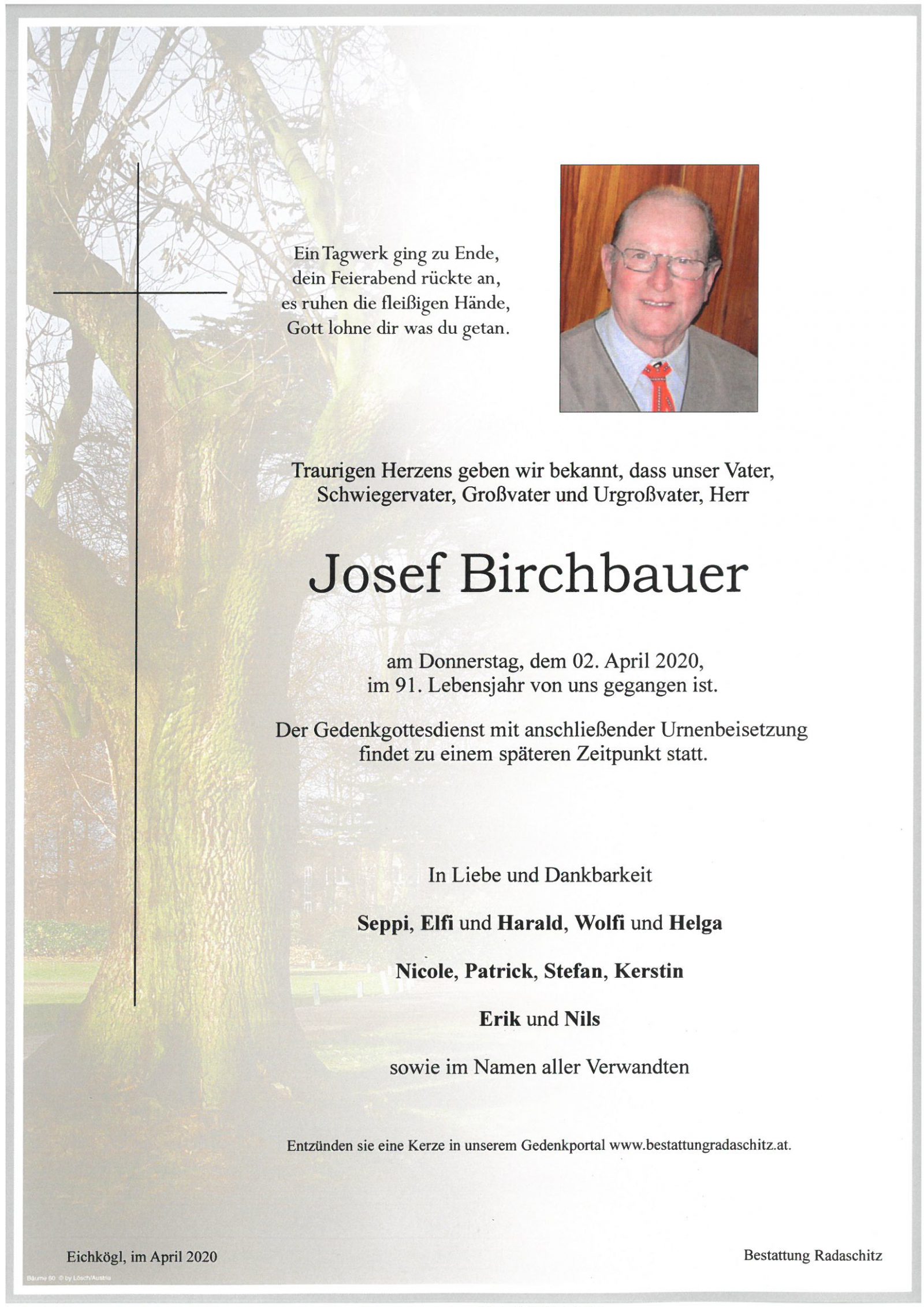 In Memoriam Birchbauer Josef